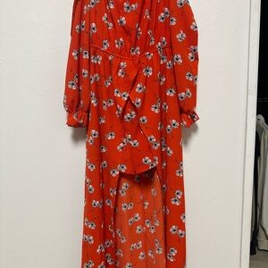 Speechless Red Floral Jumpsuit
